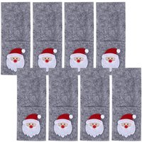 Porte-couverts de Noël en feutre, pochettes pour couteaux, cuillères et fourchettes, décoration de table de Noël