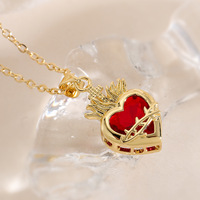 Offre Spéciale – Colliers Pendentifs en Cristal en Forme de Cœur Sacré de Jésus pour Femmes et Filles – Bijoux Religieux pour Prières et Fêtes