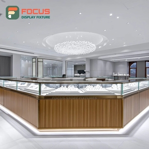 Minimalist Jewelry Retail Display System Laminated Finish Boutique <b>Space</b> Display Cabinet - Product Image 5