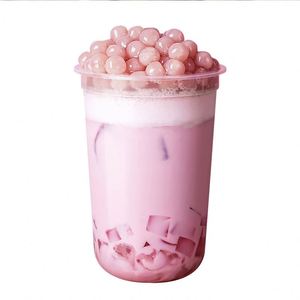 Tapas de Plástico PP Desechables en Forma de U de 90 mm de Alta Transparencia para Vasos de 360 ml, para Bebidas, Té con Leche, Zumo, Tequila, Vodka Frío - Product Image 1
