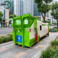 RNKJ Station de compactage de déchets industrielle robuste, alimentation par trémie, haute pression 20MPa, sans fosse, efficace, hors sol