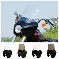 Carénage avant supérieur TCMT et pare-brise de 15 pouces pour Harley Dyna Low Rider 2006-2017, capot de phare de moto, pare-brise