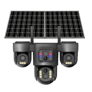 Cámara de Seguridad Solar PTZ de 3 Lentes y 9MP, Cámara CCTV Inalámbrica con Tarjeta SIM 4G, Visión Nocturna en Color, Detección PIR - Product Image 2
