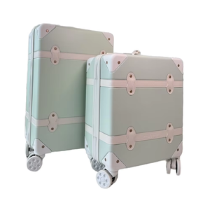 Set koper bepergian, koper troli, warna cerah, 15 "20", bagasi perjalanan, antiair, ungu, Vintage, PC - Product Image 3