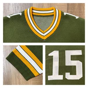 Fabricant de pulls, LOGO personnalisé, pull d'été pour <span class=keywords><strong>homme</strong></span>, pull à col en V à manches courtes en jacquard à lettres, maillot de football en tricot pour <span class=keywords><strong>homme</strong></span> - Product Image 3