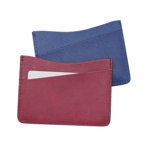 Cartera minimalista de piel curtida vegetal para hombre, tarjetero, cartera delgada para hombre - Product Image 3