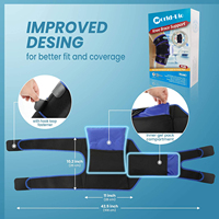 Djworld-Bio Gel pour le genou, outil de thérapie corporelle réutilisable, compression chaude et froide, avec enveloppe, pour soulager la douleur