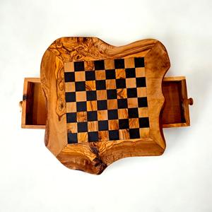 <strong>Personalised</strong> Wooden Handcrafted <strong>Chess</strong> Board <strong>Set</strong> Two Drawers Perfect Unique Gift for <strong>Chess</strong> Lovers - Product Image 1