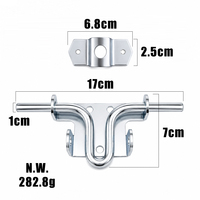 Loquet coulissant pour porte avec trou pour cadenas, quincaillerie robuste pour portail en bois