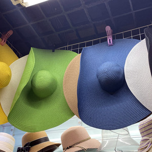 Diameter 70Cm Domed Papyrus Large Eaves <strong>Bare</strong> Straw <strong>Hat</strong> Hot Selling Beach Sunscreen Foldable Straw <strong>Hat</strong> Wholesale - Product Image 3