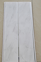 Panel de techo de fábrica Tablero de techo de Pvc de transferencia de 250mm de ancho Ranura media blanca