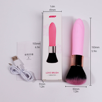 Pinceau vibrant discret pour clitoris, vente en gros, pinceau de maquillage vibrant, vibrateur pratique pour les voyages