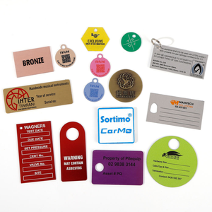 Targa in Metallo Personalizzabile Moderna con Logo Personalizzato Stampa a Incisione Design Monofacciale per Arte e Collezioni - Product Image 3