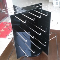 Présentoirs rotatifs multifonctionnels en acrylique à 3 niveaux pour bijoux, colliers, pendentifs et boucles d'oreilles, pour centres commerciaux