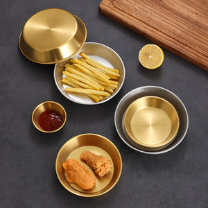 304 Stainless Steel Sauce Dish Round Gold Condiment Cup For Party Simple Style - Product Image 1
