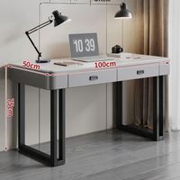 Mesa de Estudio al por Mayor con Cajones, Superficie de Piedra Sinterizada con Efecto Mármol para Dormitorio, Fabricante OEM ODM, MOQ Bajo