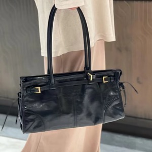 Sac à main de luxe en cuir véritable pour femme, sac à bandoulière rétro en cuir PU imperméable, sac fourre-tout décontracté et polyvalent pour femme - Product Image 1