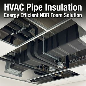 Tubo in Schiuma NBR Fonoassorbente Industriale per Impianti HVAC, Condizionamento, <span class=keywords><strong>Tubazioni</strong></span> dell'Acqua Refrigerata, Ventilazione e <span class=keywords><strong>Isolamento</strong></span> Termico - Product Image 6