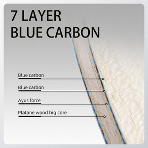 Raqueta de Tenis de Mesa Profesional YoungJoy BOER Apocalypse Basic, 7 Capas, Carbono ALC, Madera Ayous, Núcleo Grande de Paulownia, 6mm - Product Image 4