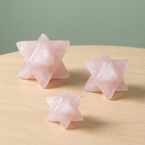 Estrellas Merkaba de Cuarzo Rosa a Precio de Fábrica, Decoración Feng Shui para el Hogar, Meditación, Piedra Metafísica Inspiradora para Terapia - Product Image 4