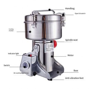 Broyeur alimentaire électrique commercial en acier inoxydable pour un broyage efficace - Product Image 5