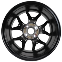 Jantes Flrocky Mag 13 14 15 pouces, multi-branches, finition noir et rouge, jantes en alliage pour voiture, 4X100, roues 15