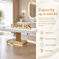 Table de massage électrique moderne en PU, très demandée, avec dossier et hauteur des pieds réglables, pour salon de beauté, spa, lit facial, mobilier de salon de beauté