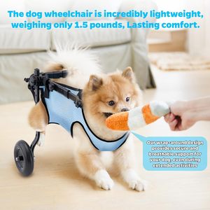 Fauteuil roulant léger pour animaux handicapés Équipement de marche assistée pour animaux de compagnie Fauteuil roulant pliable pour petits chiens - Product Image 5