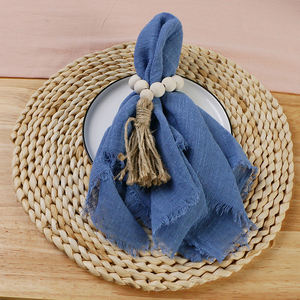 Serviettes de Table en Coton Rose Jupes de Banquet Perlées Fête de Mariage Vacances-pour la Saint-Valentin Graduation Diwali Pâques - Product Image 3