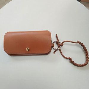Leather Eyeglasses <b>Case</b> Rectangle Portable Wristband Organizer Travel Lightweight <b>Sunglasses</b> <b>Case</b> Solid Color Spring 2025 - Product Image 3