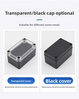 Boîtier de jonction électronique ABS de type AG IP65, boîtier à boutons noir, boîtier transparent pour alimentation, étanche, pour câblage et batterie
