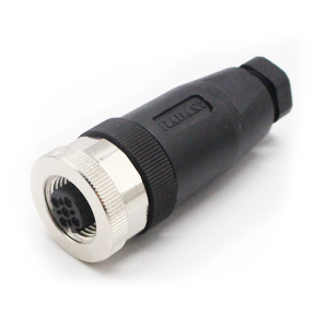 M12 straight female plug PG9