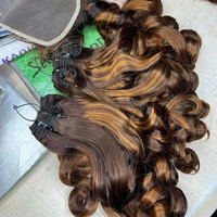 SDD Venta al por Mayor de Cabello Vietnamita Super Double Drawn, Cabello Virgen con Rizos Voluminosos, Extensiones de Cabello Humano