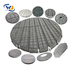 WOJUN Metal Knitted Demister Pads High Efficiency Typed Demister Pads PP PE PVC PTFE Plastic Wire Mist Eliminator Mesh Pad