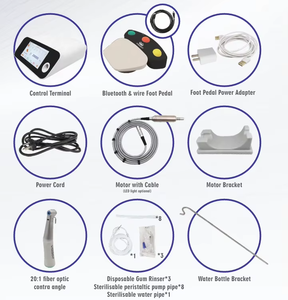 Sistema de Motor para Implantes Dentales LED con Pantalla Táctil, Contraángulo 20:1 para Cirugía Oral e Implantología - Product Image 6