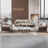 Canapé-lit modulaire de luxe moderne en cuir synthétique de haute qualité, 3 pièces, idéal pour bureau, maison, appartement, école