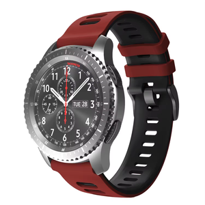Bracelet de montre intelligent pour <span class=keywords><strong>Samsung</strong></span> <span class=keywords><strong>Watch</strong></span> 4 Bracelet de montre en silicone bicolore S3/<span class=keywords><strong>S4</strong></span> Bracelet de remplacement actif à la mode sportif 20mm 22mm - Product Image 3