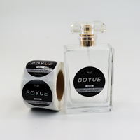 Étiquette autocollante en papier spécial imperméable personnalisée avec estampage or pour flacon de parfum, impression d'emballage de luxe