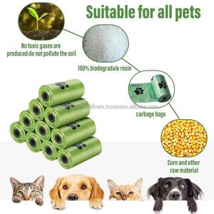 Sac de crottes de chien jetable biodégradable naturel entièrement compostable personnalisé écologique 100% fournitures pour animaux de compagnie d'élimination des déchets - Product Image 2