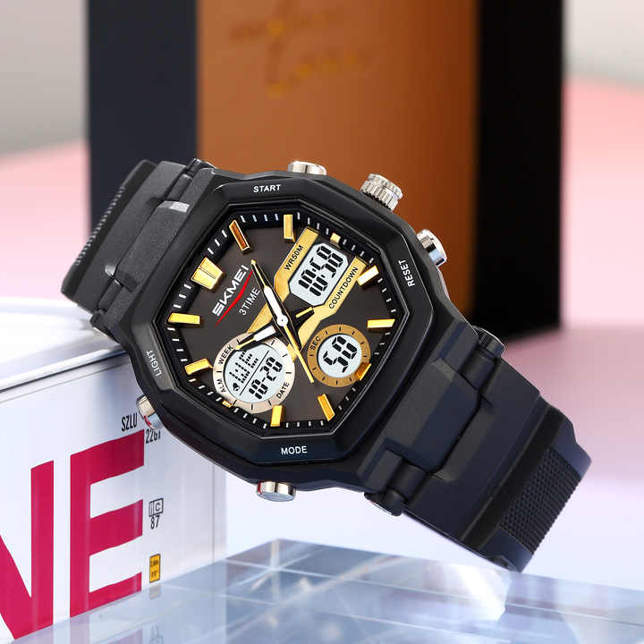 New Arrival Skmei 2389 White Sport Analogue Digital Watch for Girl and Boy Waterproof 50 Meters Fashion Wristwatch Multifunction