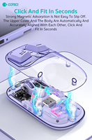 COTECi Mouse Nirkabel Portabel Daya Rendah Kristal Koneksi Dual-Mode yang Dapat Disesuaikan