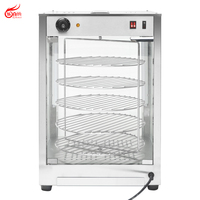 Vitrine chauffante rotative à 5 niveaux pour pizzas, en acier inoxydable avec thermostat réglable pour restaurant (DH-13)