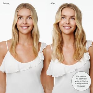 Extensions à clipser sans couture, volume naturel, ondulations naturelles, kit de démarrage 5 pièces, 16 pouces, 100 grammes, cheveux humains Remy, noir de jais - Product Image 3