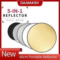 Réflecteur photo 5-en-1 pliable de 80 cm – Accessoire de photographie portable et diffuseur de lumière