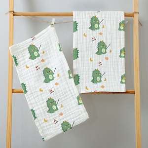 <b>Baby</b> <b>Muslin</b> Burp <b>Cloths</b> 100% Cotton Eco-Friendly Square Super Absorbent Face Washcloths for Home Bathroom Use - Product Image 5