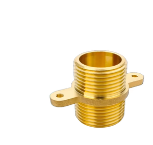 Pirinç Earred düz meme çift erkek dişli adaptör mevcut 1/2 "1" boyutları; Sabit erkek dişli düz boru bağlantı parçaları - Product Image 1