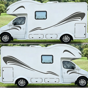 Kit de 6 <span class=keywords><strong>pegatinas</strong></span> gráficas de vinilo autoadhesivas universales <span class=keywords><strong>para</strong></span> decoración exterior de autocaravanas, <span class=keywords><strong>caravanas</strong></span> y remolques - Product Image 2