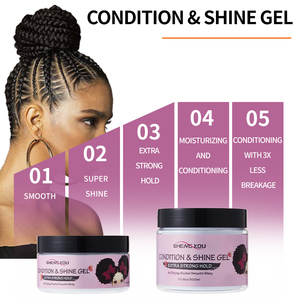 Fournisseur contrôle des pointes personnalisé Crème de coiffure pour les <span class=keywords><strong>boucles</strong></span> Huile pour les cheveux Argile mate Tresse soignée <span class=keywords><strong>Gel</strong></span> de verrouillage des cheveux brillant revitalisant - Product Image 2