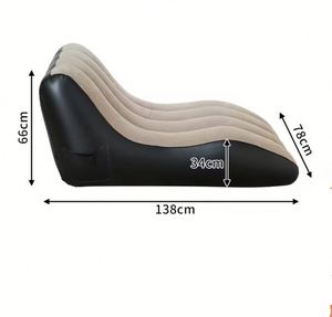 <b>Inflatable</b> Eco PVC Flocking <b>Sofa</b> Lounge Chair-Modern Design Waterproof Portable Foldable Camping Hiking Travel Outdoor Use - Product Image 4