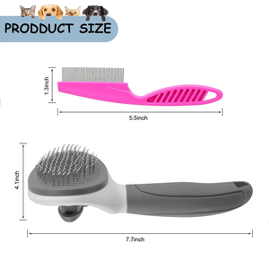 Pakeway <b>Pet</b> Grooming <b>Brush</b> Self Cleaning Stainless Steal Comb <b>Pet</b> Massage <b>Brush</b> Hair Remove Cat <b>Brush</b> <b>Pet</b> Comb - Product Image 2